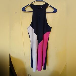 Colorblock Halter Dress